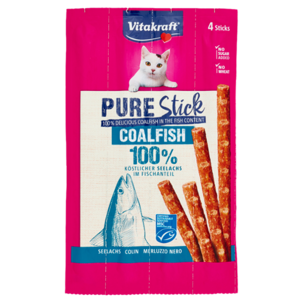 Vitakraft Pure Stick Coalfish 100% 4 x 5 g