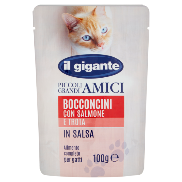 IL GIGANTE Bocconcini con Salmone e Trota in Salsa 100 g