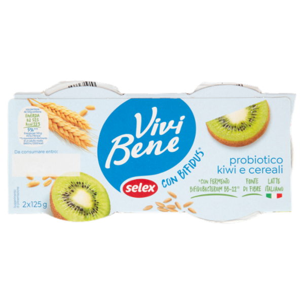 Selex Vivi Bene Yogurt con Bifidus con Kiwi e Cereali 2x125 g