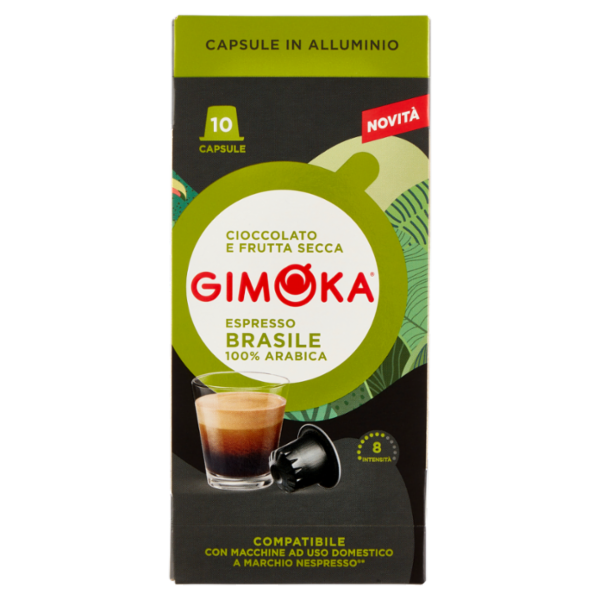 Gimoka Espresso Brasile 100% Arabica Compatibile Nespresso* 10 Capsule 55 g