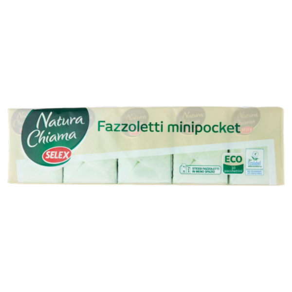Selex Natura Chiama Fazzoletti Eco Carta Mini Pocket 9x10 pacchetti