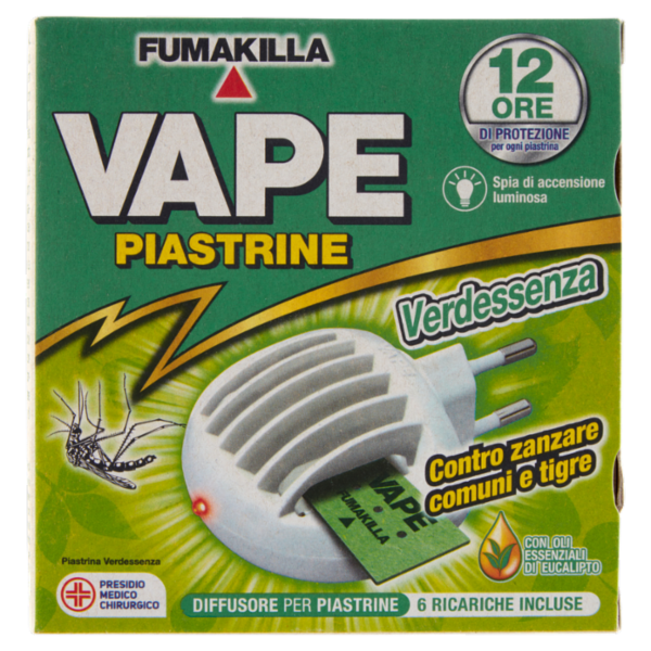 VAPE Elettroemanatore Piastrine Verdessenza + 6 Ricariche