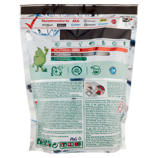 Fairy Platinum Pastiglie Lavastoviglie 43 Caps, Detersivo Limone