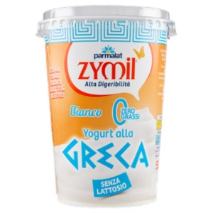 ZYMIL Alta Digeribilità Senza Lattosio Yogurt Alla Greca Zero Grassi Bianco 500 g