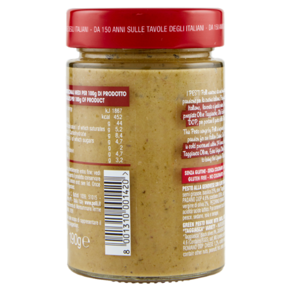 Polli I Condimenti Pesto alla Genovese con Olive Taggiasche 190 g