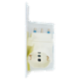 Selex Adattatore Pluristandard Spina 16A + 2 Prese 10/16A(Ita) + 1 presa 10-16A(Ted) Bianco