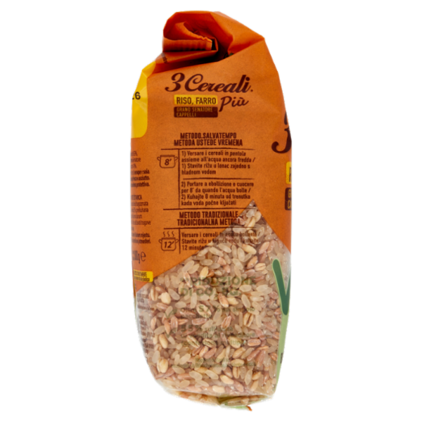Gallo 3 Cereali Riso, Farro Più Grano Senatore Cappelli 800 g