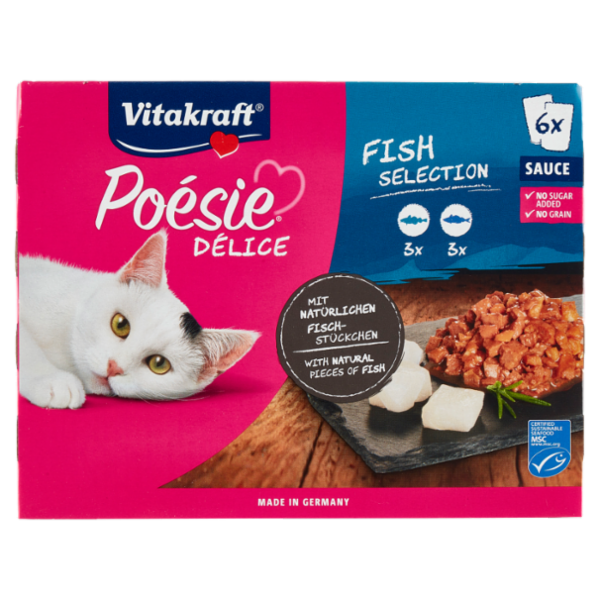 Vitakraft Poésie Délice Sauce Fish Selection 6 x 85 g