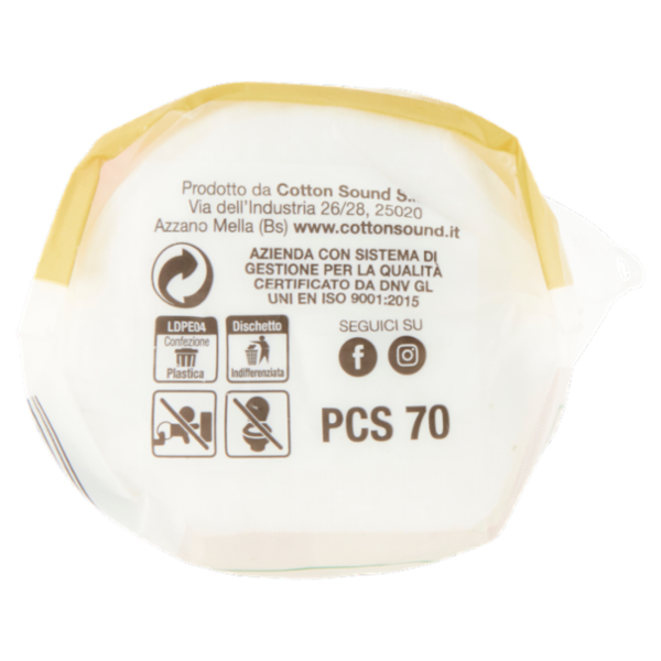 Cotton Sound Gold Dischetti Levatrucco 70 pz