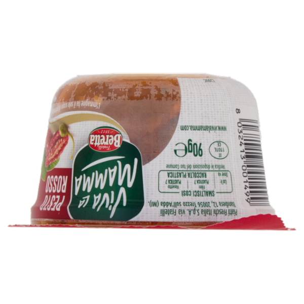 Fratelli Beretta Viva la Mamma Pesto Rosso con Basilico Italiano e Pomodori Secchi 90 g