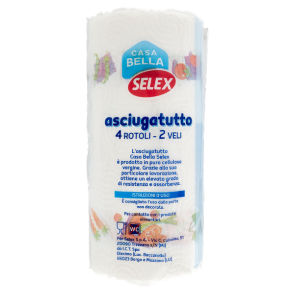 Selex Casa Bella Asciugatutto 2 Veli 4 rotoli
