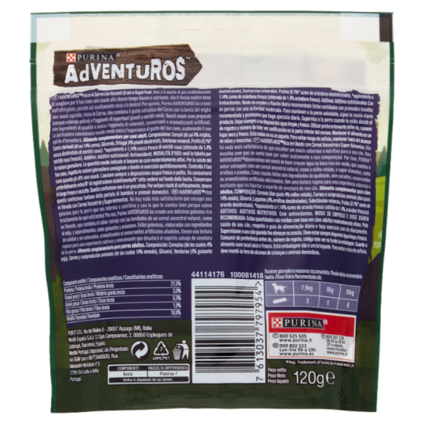 PURINA ADVENTUROS Cervo, Ancient Grain e Superfood 120 g