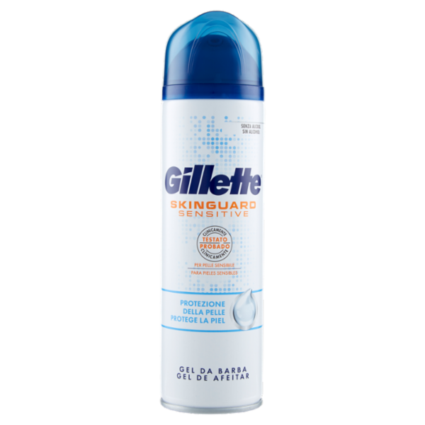 Gillette Gel da Barba da Uomo Skin Ultra Sensitive con Burro di Karité e Vitamina E, 200 ml