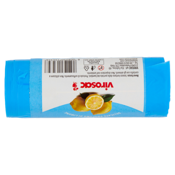 virosac nodybag Sacco Rifiuti al profumo di limone 52x54 cm 30 Litri 15 pz