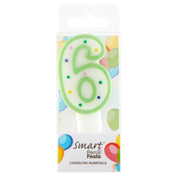Smart PerLa Festa Candelina Numerale 6 1 pz