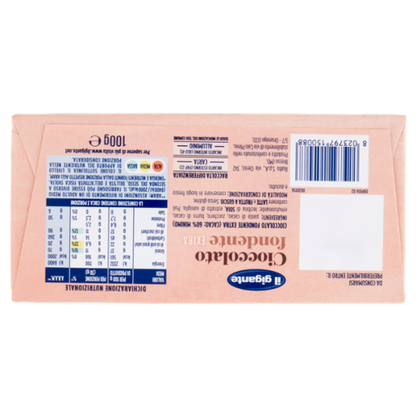 IL GIGANTE Cioccolato fondente Extra 100 g