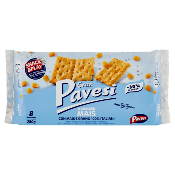 Gran Pavesi il Cracker Mais con Mais e Grano 100% Italiani 280g