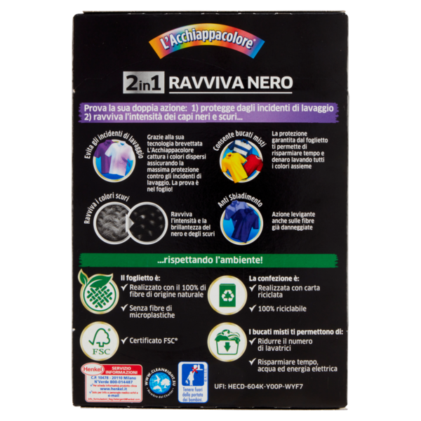 GREY L'Acchiappacolore Ravviva Nero 16 fogli