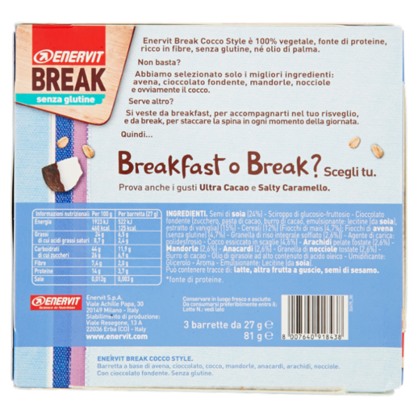 Enervit Break cocco style 3 x 27 g