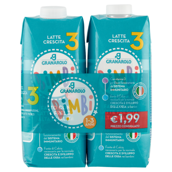 Granarolo Bimbi Latte Crescita 3 2 x 500 ml