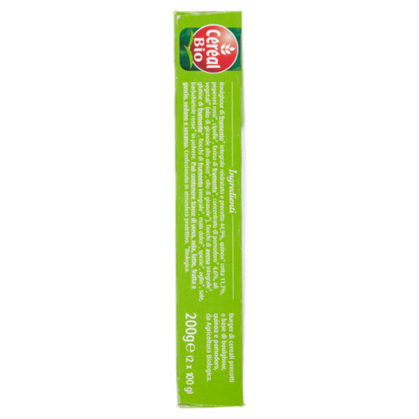 Céréal Bio Burger Quinoa & Boulghour al Pomodoro, Hamburger Vegano, biologico - 2 x 100 g