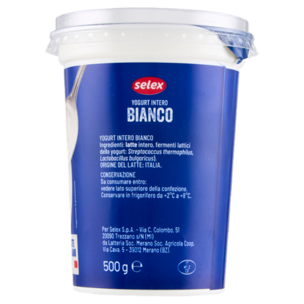 Selex Yogurt Intero Bianco 500 g