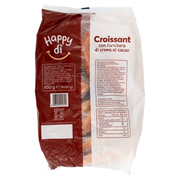 Happy dì Croissant con Crema al Cacao 9x50 g