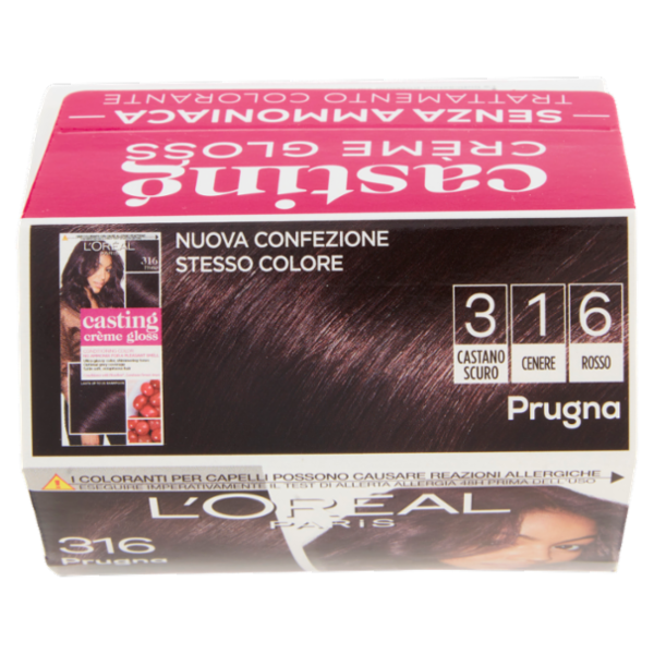 L'Oréal Paris Tinta Capelli Casting Creme Gloss, Senza Ammoniaca, 316 Prugna