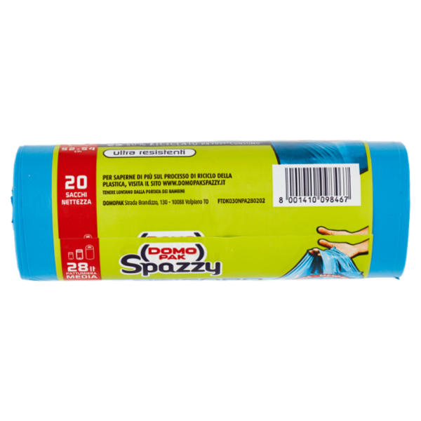 Domopak Spazzy Antiforo con Manici 28lt 52x54cm 20 pz
