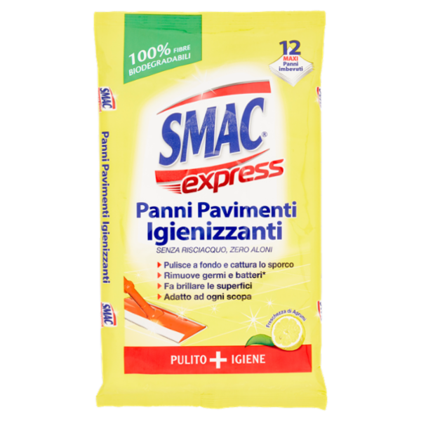 Smac express Panni Pavimenti Igienizzanti 12 Maxi panni