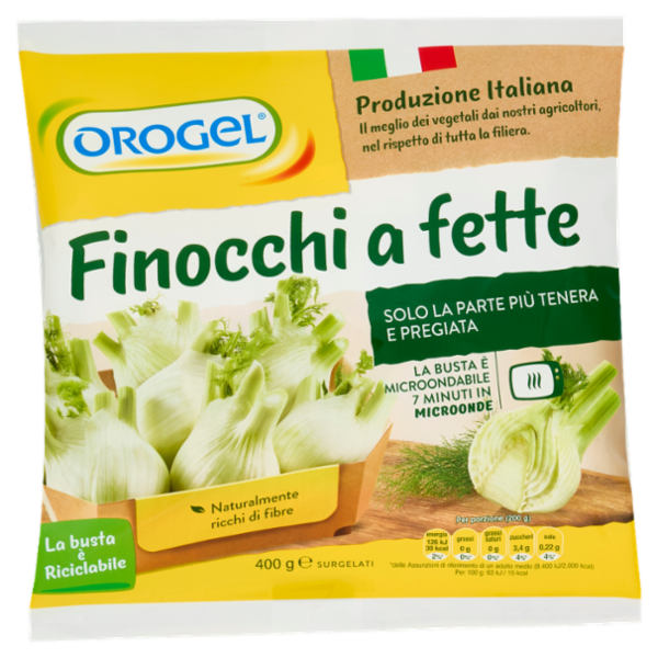Orogel Finocchi a fette Surgelati 400 g