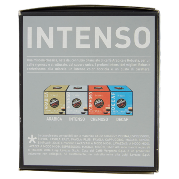 Caffè Vergnano 1882 Intenso Capsule Compatibili Lavazza a Modo Mio 16 x 7,5 g