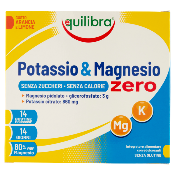 equilibra Potassio & Magnesio zero Senza Zuccheri - Senza Calorie 14 x 7 g