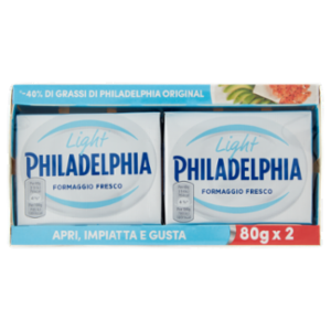 Philadelphia Light Formaggio Fresco Spalmabile - 2 x 80 g