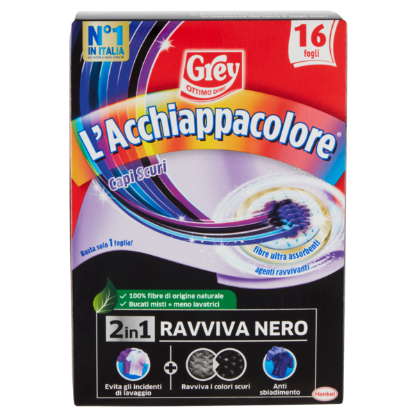 GREY L'Acchiappacolore Ravviva Nero 16 fogli