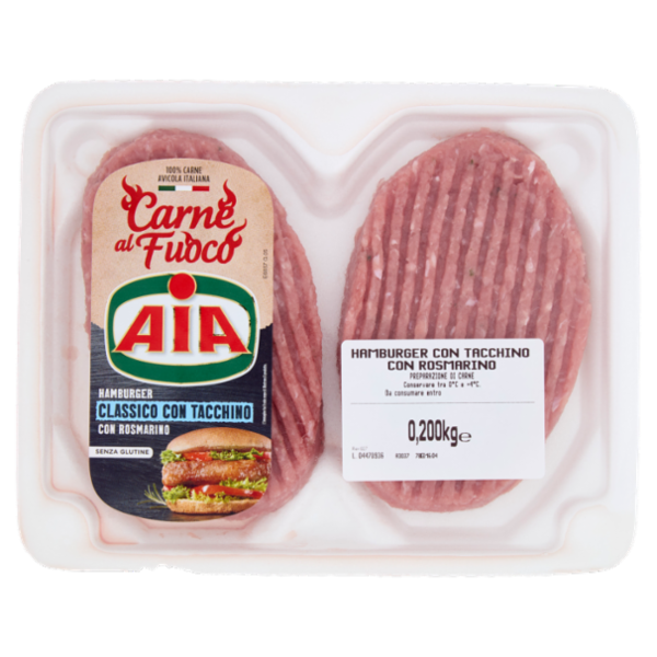 Aia Classico Hamburger con Tacchino al Rosmarino 0,200 kg