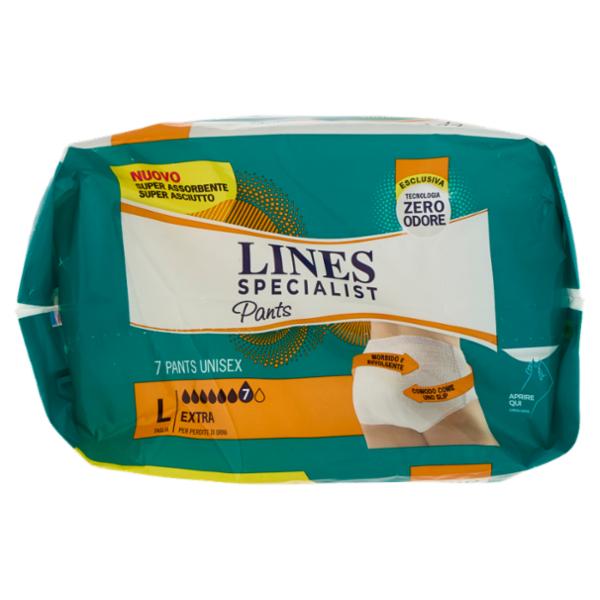 Lines Specialist Unisex Extra Pants Ipoallergenici Tg. L 7 pz