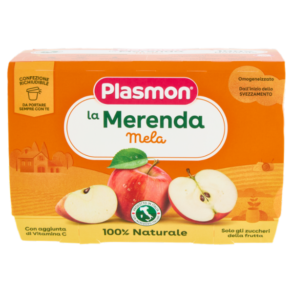 Plasmon la Frutta dei bambini Mela Omogeneizzato 4 x 100 g