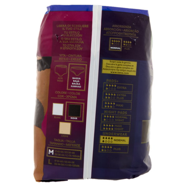 Tena Silhouette Noir Vita Bassa Normal M 10 pz
