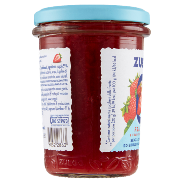 Zuegg Zero Zuccheri Aggiunti* Fragole e Fragoline di Bosco 220 g