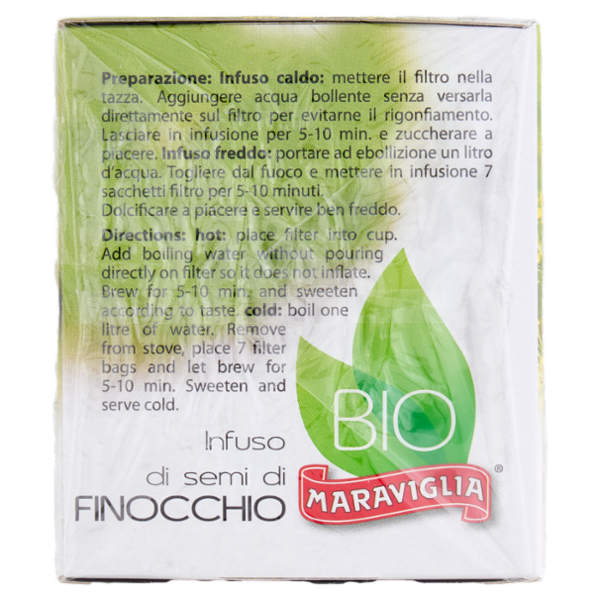 Maraviglia Bio Infuso di semi di Finocchio 15 buste filtro 30 g