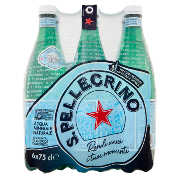 S.PELLEGRINO, Acqua Minerale Naturale Frizzante 75cl x 6