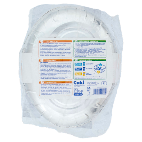 Cuki Cuoce Vaschette Alluminio doppia forza Pollo Arrosto 2 Pz