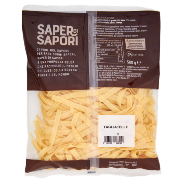 Selex Saper di Sapori Pasta Fresca all'Uovo Tagliatelle 500 g
