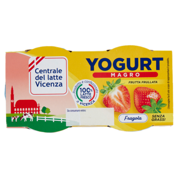 Centrale del latte Vicenza Yogurt Magro Frutta Frullata Fragola 2 x 125 g
