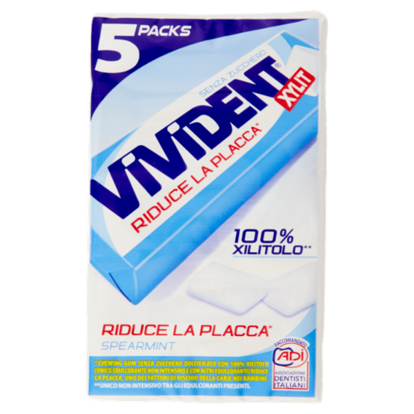Vivident Xylit Spearmint 5 Packs 67,5 g