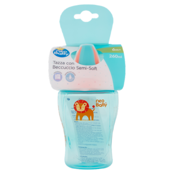 neo Baby Tazza con Beccuccio Semi-Soft 260 ml 6m+