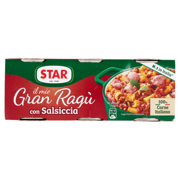 Star il mio Gran Ragù con Salsiccia 3 x 100 g