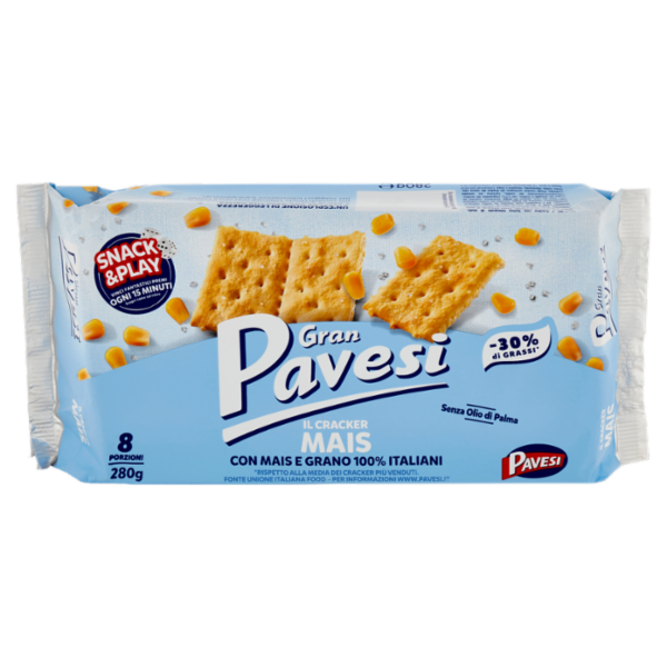 Gran Pavesi il Cracker Mais con Mais e Grano 100% Italiani 280g