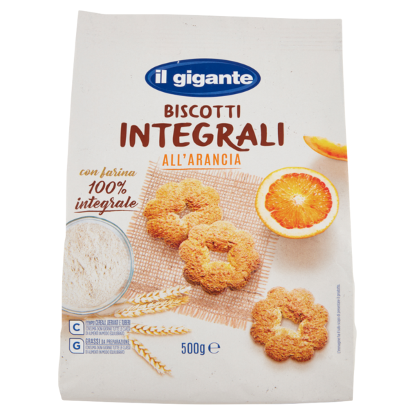 IL GIGANTE Biscotti Integrali all'Arancia 500 g